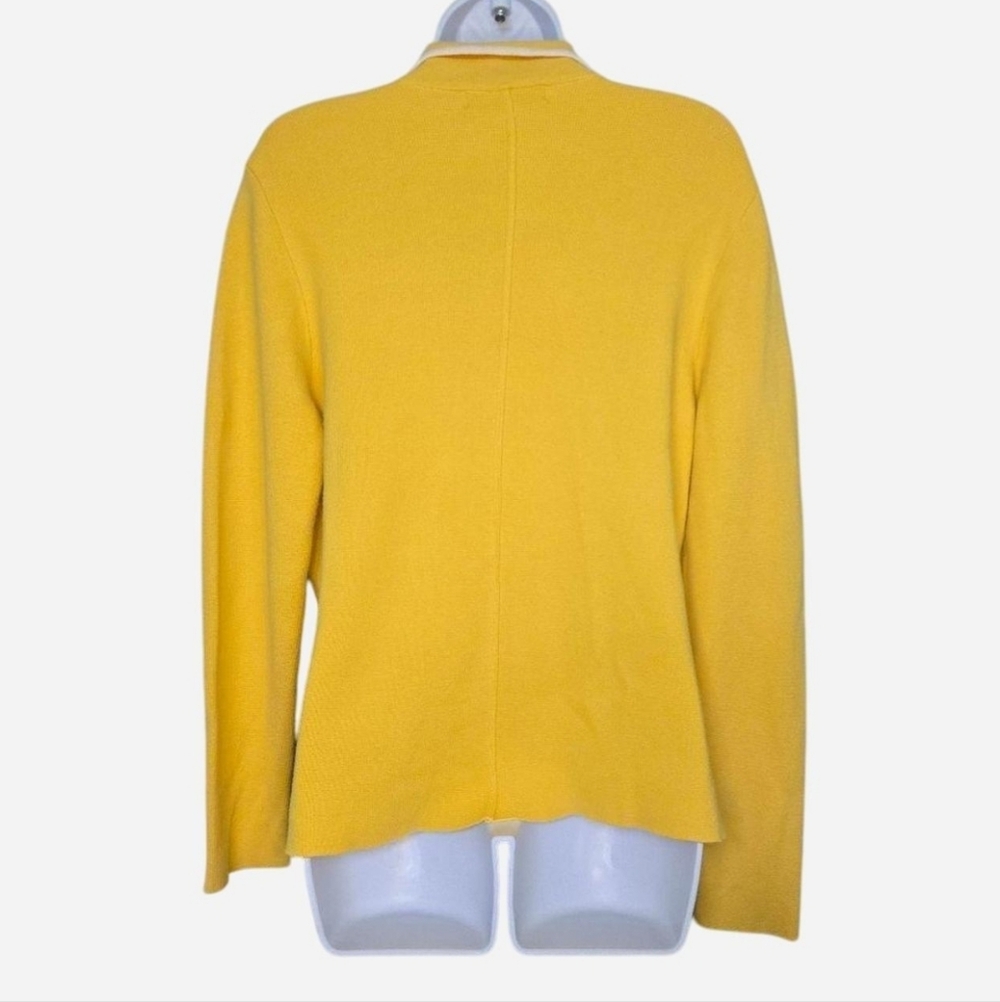 Vintage 90s Knit yellow collared cardigan - Picture 10 of 10